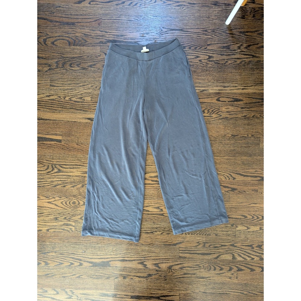 Pure Jill Cropped Pants Womens Size S Modal Polyester Full Wide Leg Pockets